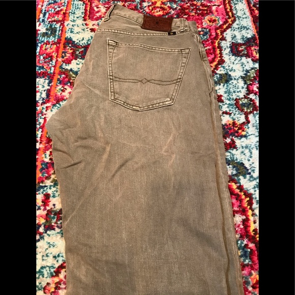 Lucky Brand Beige Brown Grey Jeans Men’s 36 X 32 - Picture 1 of 7